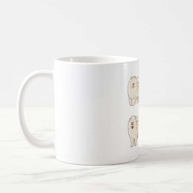 Cream chow chow Magic Coffee Mug (Left)