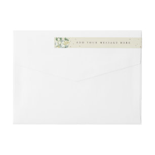 Cream Christmas Snowberry+Eucalyptus Skinny Wrap Around Label