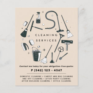 Cream Cleaning Services  Flyer