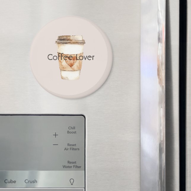 Cream Coffee Heart Cup Magnet (In Situ (Fridge))