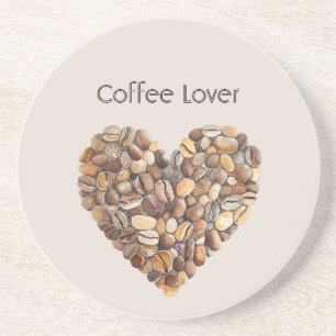 Cream Coffee Heart Cups Coaster
