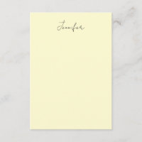 Cream color elegant modern minimalist plain name
