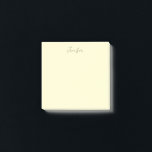 Cream color elegant modern minimalist plain name post-it notes<br><div class="desc">A perfect design that will work in business or in your private life. A simple,  minimalist,  perfect look. Just for you.</div>
