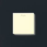 Cream color elegant modern minimalist plain name post-it notes<br><div class="desc">A perfect design that will work in business or in your private life. A simple,  minimalist,  perfect look. Just for you.</div>