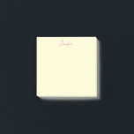 Cream color elegant modern minimalist plain name post-it notes<br><div class="desc">A perfect design that will work in business or in your private life. A simple,  minimalist,  perfect look. Just for you.</div>