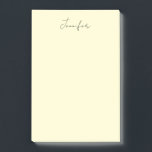 Cream color elegant modern minimalist plain name post-it notes<br><div class="desc">A perfect design that will work in business or in your private life. A simple,  minimalist,  perfect look. Just for you.</div>