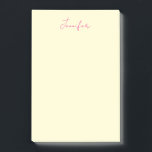 Cream color elegant modern minimalist plain name post-it notes<br><div class="desc">A perfect design that will work in business or in your private life. A simple,  minimalist,  perfect look. Just for you.</div>