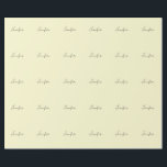 Cream color elegant modern minimalist plain name wrapping paper<br><div class="desc">A perfect design that will work in business or in your private life. A simple,  minimalist,  perfect look. Just for you.</div>