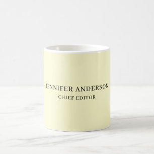 Cream Color Professional Modern Plain Minimalist Coffee Mug