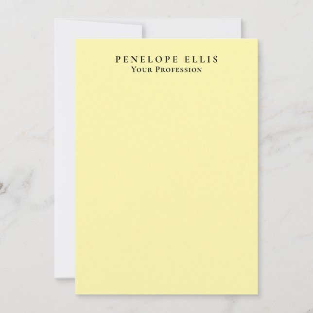Cream Color Unique Original Classical Professional Card (Front)