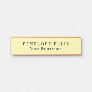 Cream Color Unique Original Classical Professional Door Sign