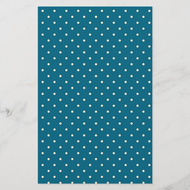Cream Colour & Blue Dot Soap Wrap Paper (Front)