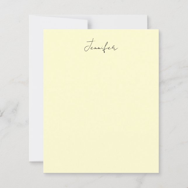 Cream colour elegant modern minimalist plain name (Front)