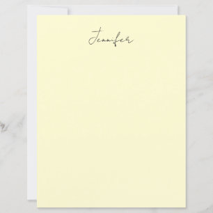 Cream colour elegant modern minimalist plain name