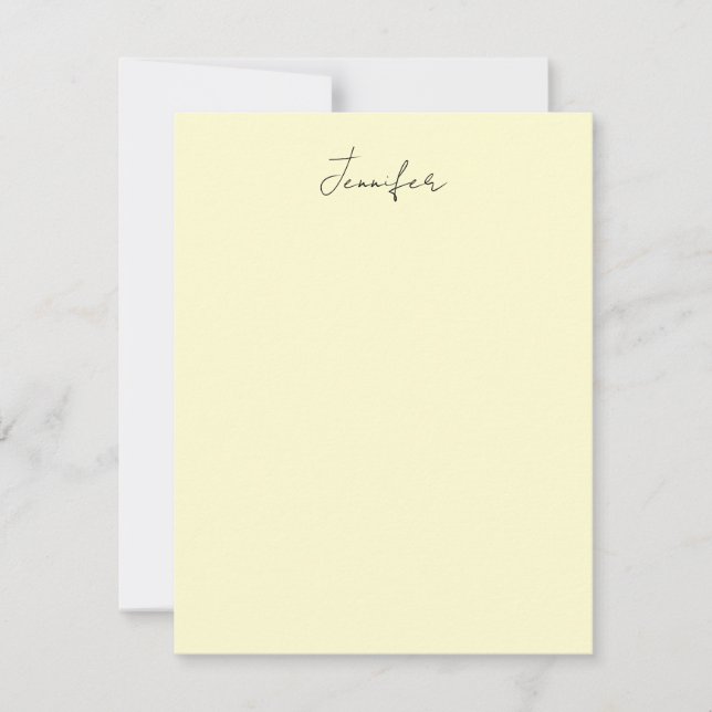 Cream colour elegant modern minimalist plain name (Front)