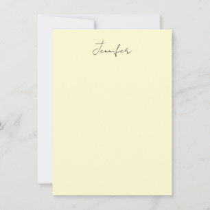 Cream colour elegant modern minimalist plain name card