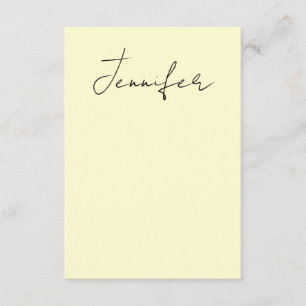 Cream colour elegant modern minimalist plain name enclosure card