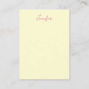Cream colour elegant modern minimalist plain name enclosure card