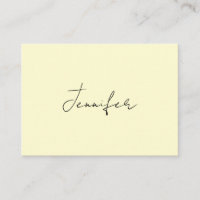 Cream colour elegant modern minimalist plain name