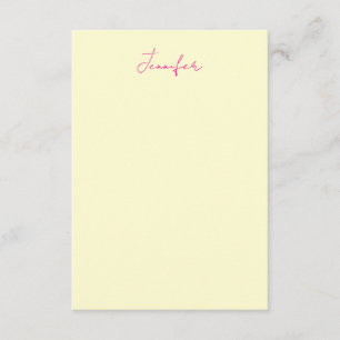 Cream colour elegant modern minimalist plain name enclosure card