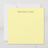 Cream Colour Minimalist Plain Elegant Flat Card