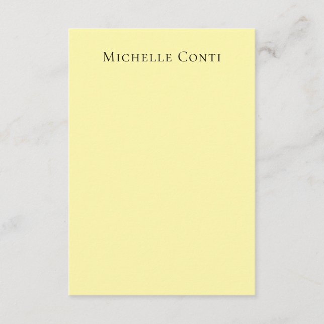 Cream Colour Minimalist Plain Elegant Modern  Enclosure Card (Front)