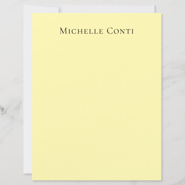 Cream Colour Minimalist Plain Elegant Paper Sheet (Front)