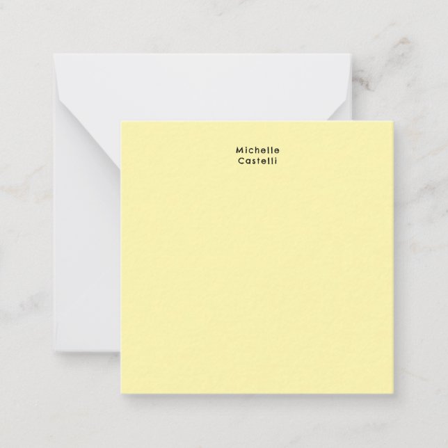 Cream Colour Professional Unique Classic Your Name Card (Front)