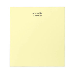 Cream Colour Professional Unique Classic Your Name Notepad