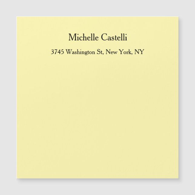 Cream Colour Professional Unique Classical Card (Front)