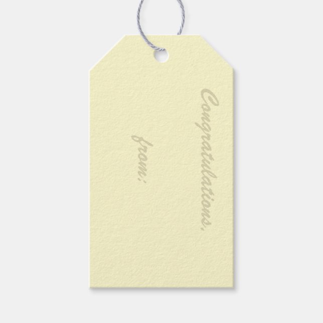 Cream-Coloured Congratulations Gift Tag (Front)