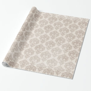 Cream Damask Wrapping Paper