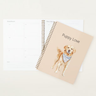 Cream Dog Puppy Love Planner