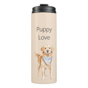 Cream Dog Puppy Love Thermal Tumbler
