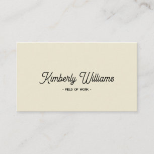 Cream   Elegant Minimalist – Custom Name & QR Code Business Card