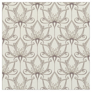 Cream Floral Pattern Fabric