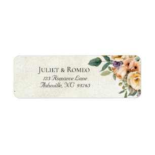 Cream Floral Return Address