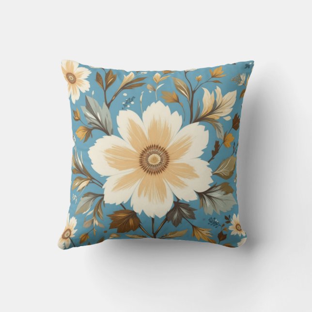 Cream Flower Cushion (Back)