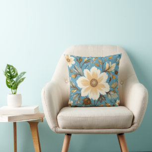 Cream Flower Cushion