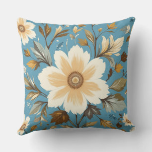 Cream Flower Cushion