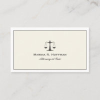 Cream Frame Attorney Justice Scale Professional