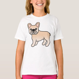 Cream French Bulldog Cute Cartoon Dog T-Shirt