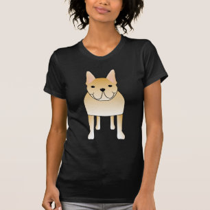 Cream French Bulldog. Dog Cartoon T-Shirt