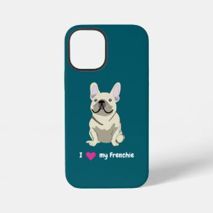 Cream French Bulldog, I Love my Dog iPhone 12 Mini Case