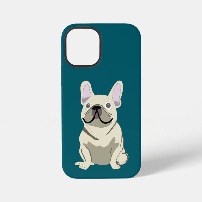 Cream French Bulldog, iPhone Case (Back)
