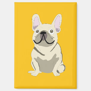 Cream French Bulldog Magnet