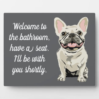 Cream French Bulldog Plaque