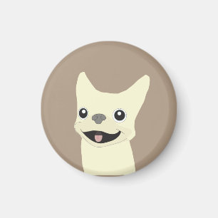Cream French Bulldog, Warm Taupe Magnet