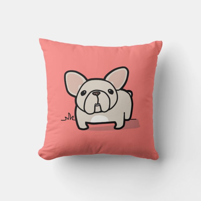 Cream Frenchie Cushion (Front)
