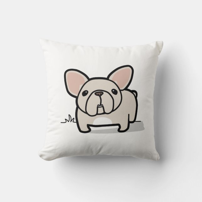 Cream Frenchie Cushion (Front)